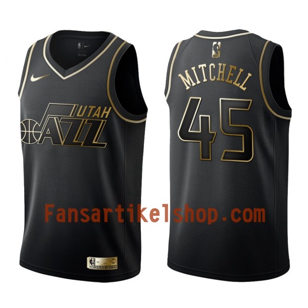 NBA Utah Jazz Trikot Donovan Mitchell 45 Nike Schwarz Golden Edition Swingman - Herren